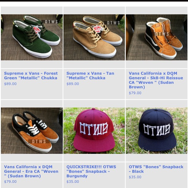 via Instagram: Just added some new Vans shoes to the @offthewallsite webstore!  You guys got first dibs.  Http://offthewallsite.bigcartel.com.  No hashtags!  No twitter repost!